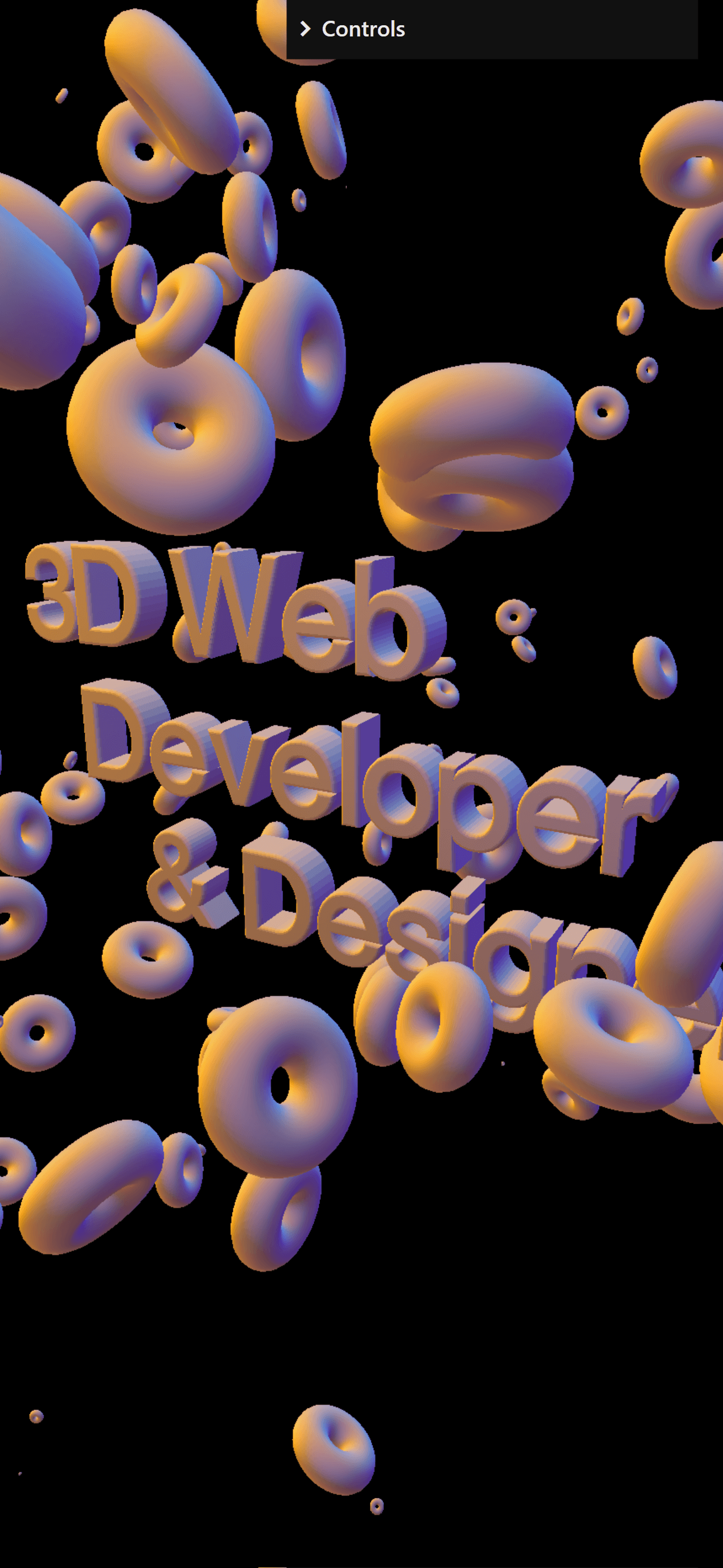 Mobile preview of the 3D Text Effects project