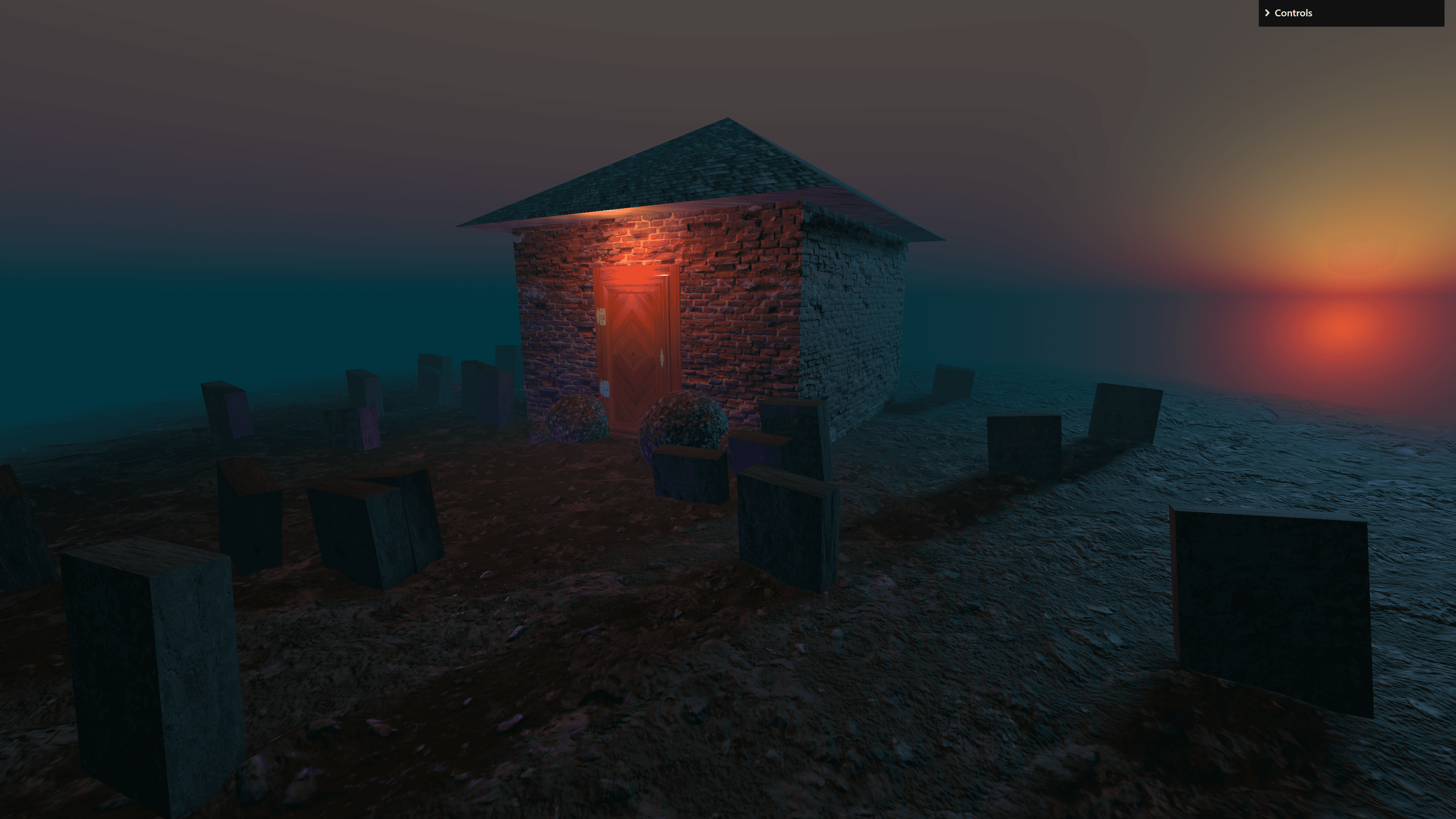 Desktop preview of the 3D Haunted House project
